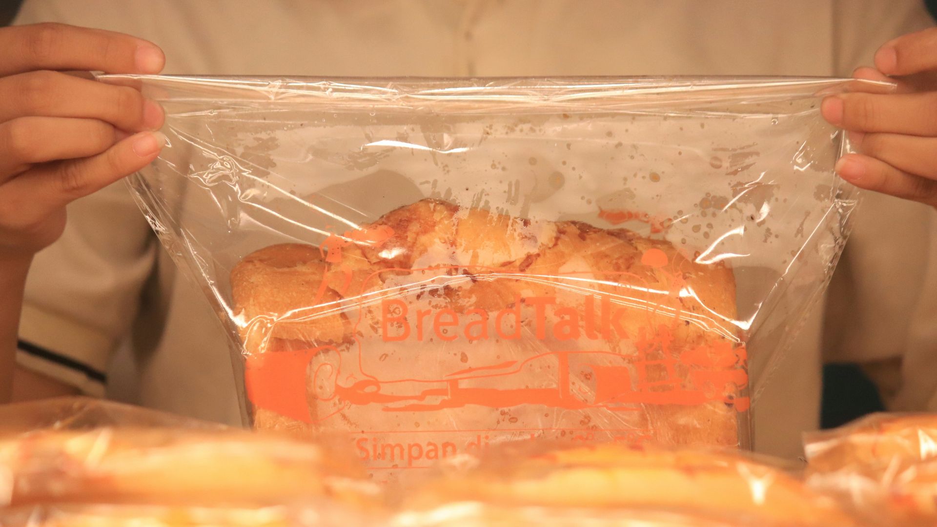 orange and brown food in plastic pack