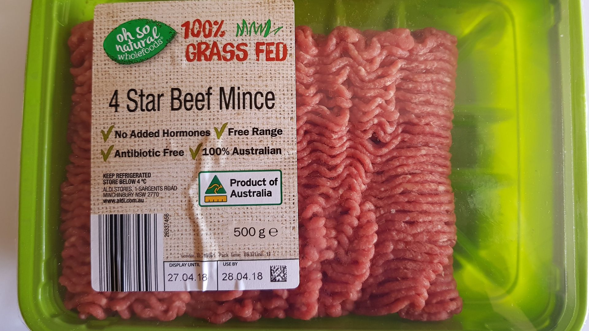 Minced beef meat