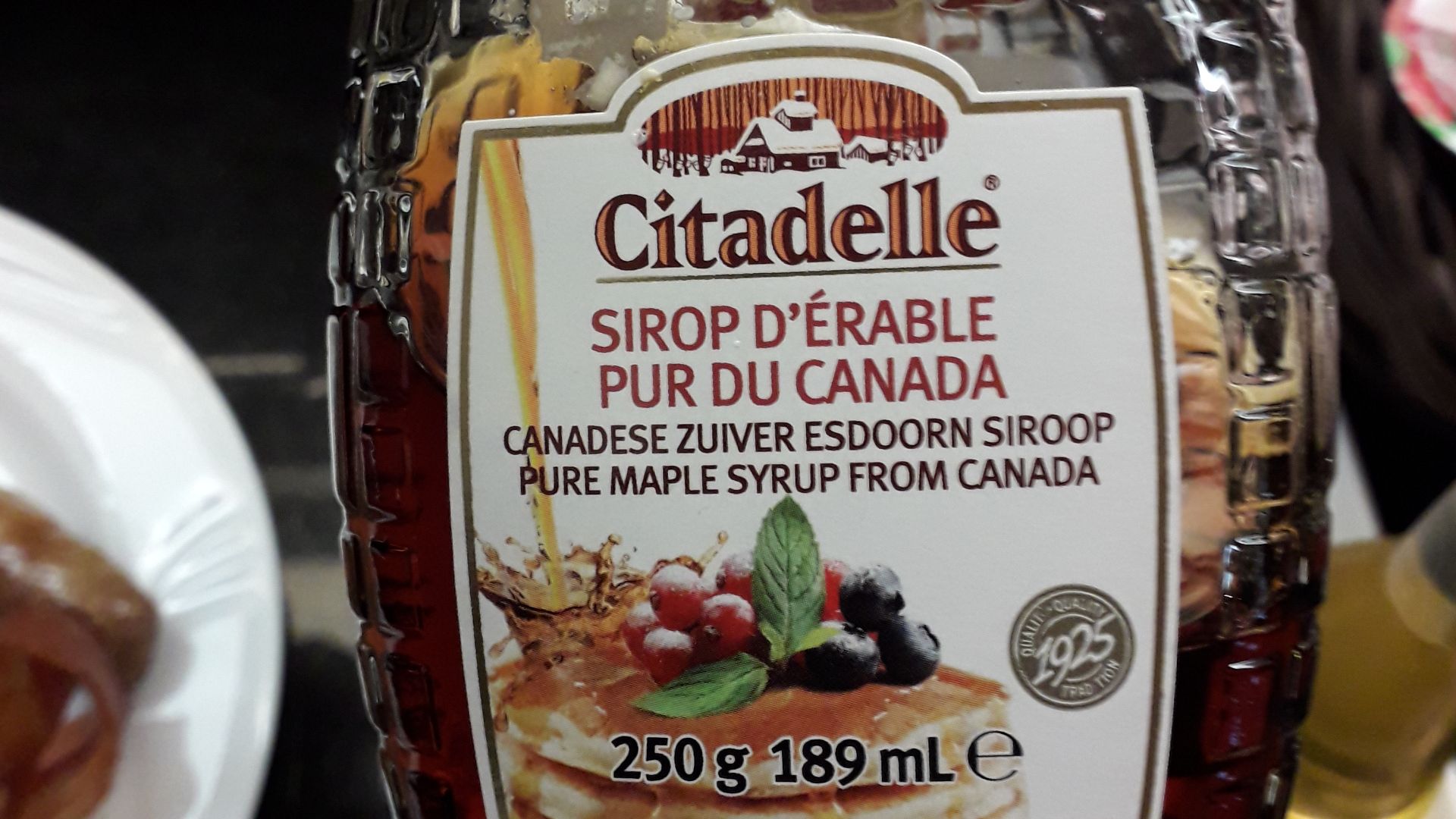 Botella de sirope de arce Citadellé
