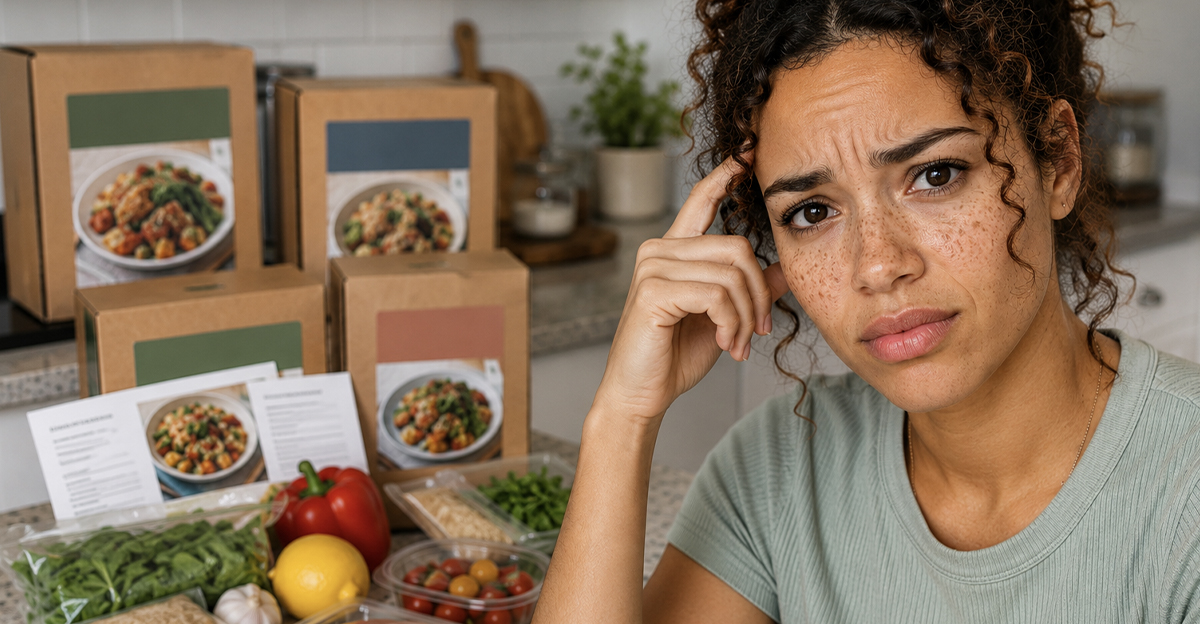 Concerned woman with her hand on her head