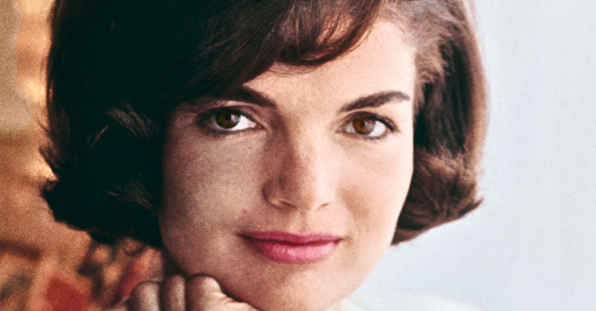 Portrait photograph of U.S. First Lady Jacqueline Kennedy, originally published on the cover of the July 4, 1961 issue of Look Magazine.