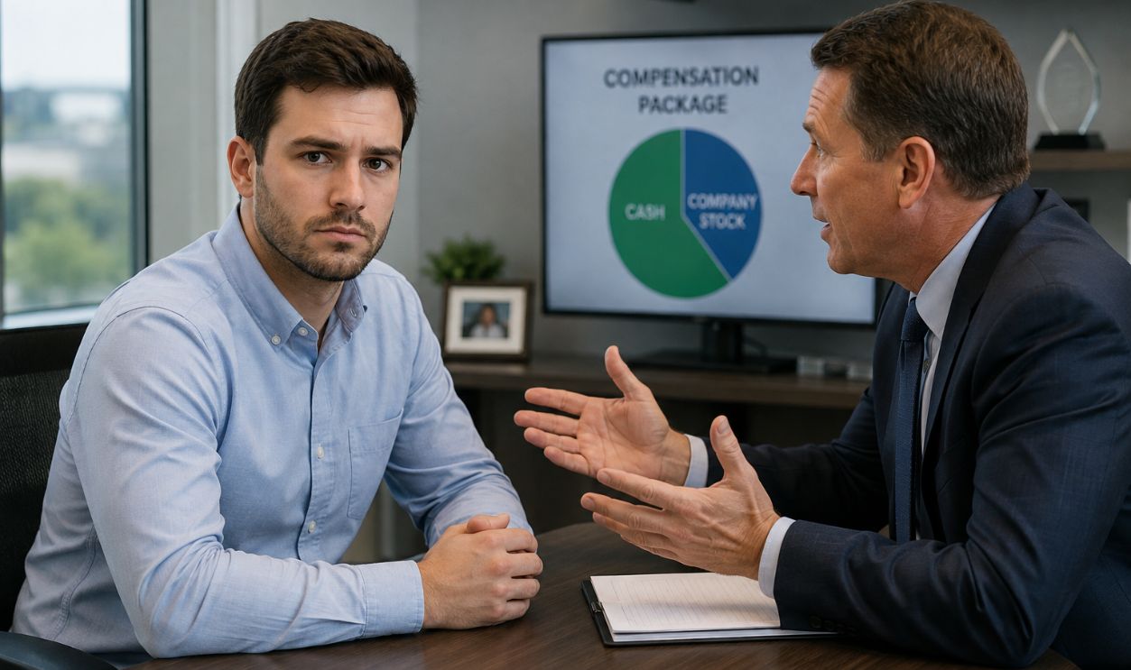 employer talking to employee