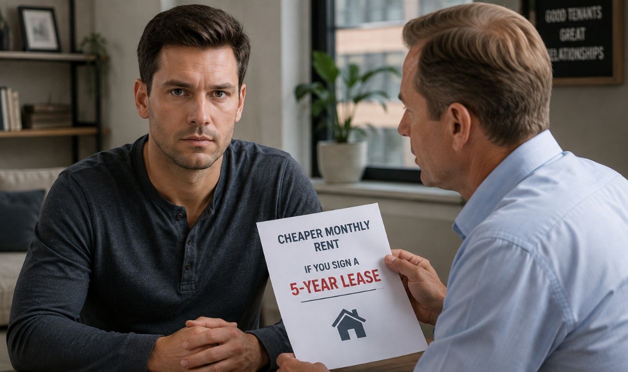 landlord talking to tenant