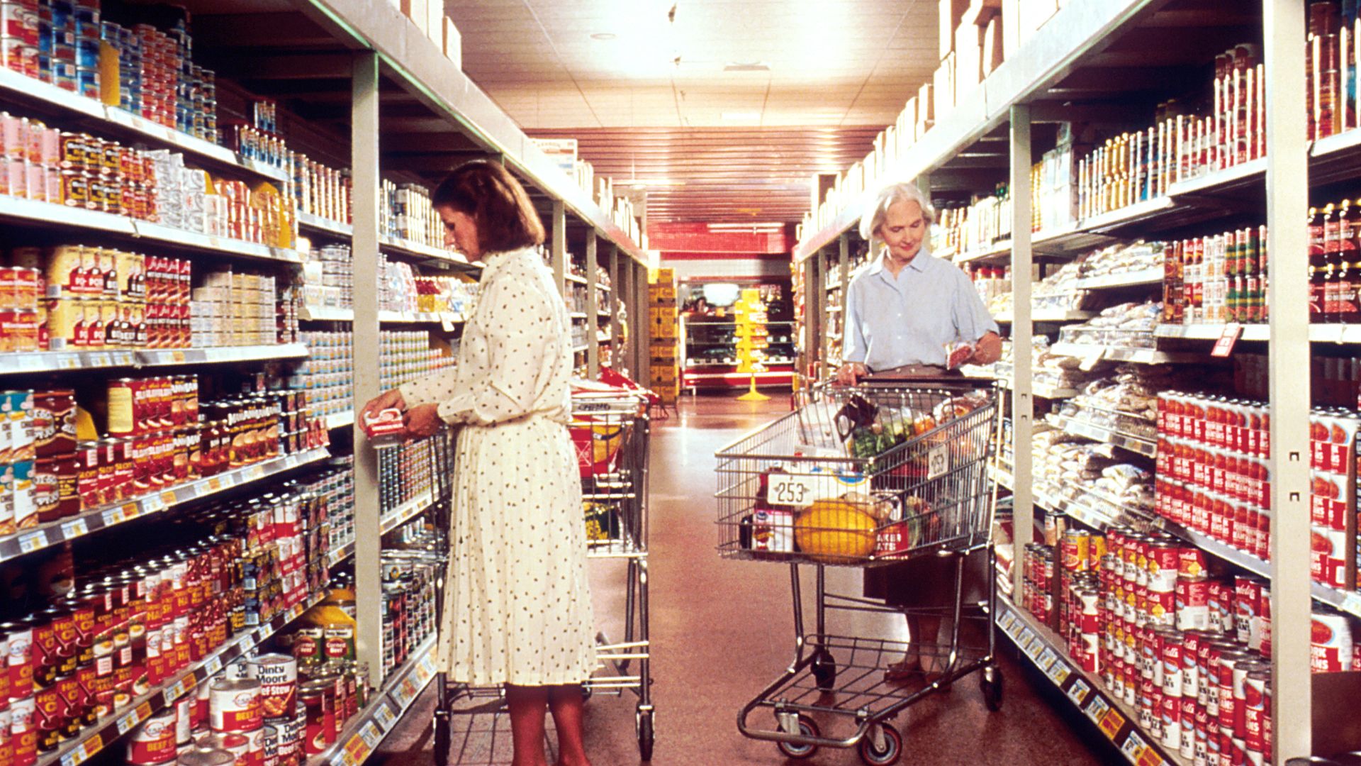 Title Women Grocery Shopping
Description Two Caucasian women standing with grocery carts selecting items in a grocery store aisle.
Topics/Categories  Food and Drink People -- Adult
Type Color, Photo
Source National Cancer Institute