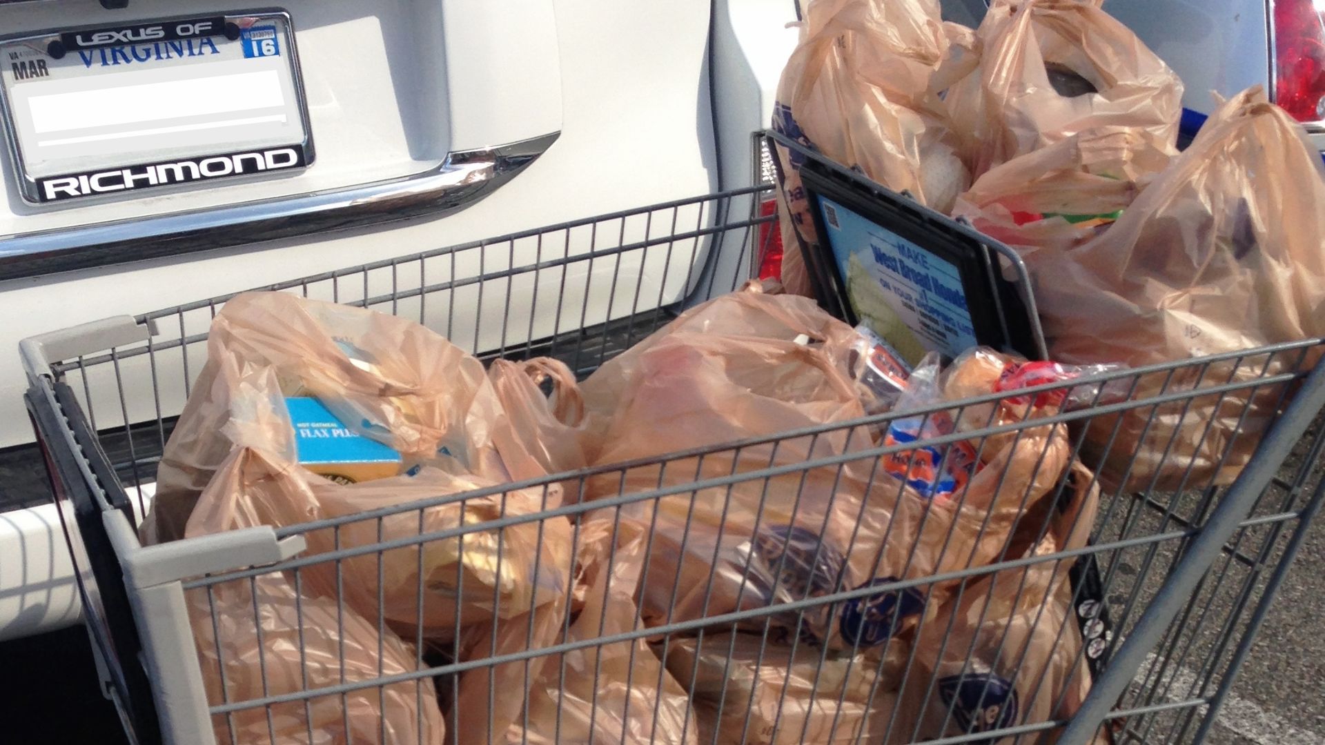 Plastic bags used for shopping
