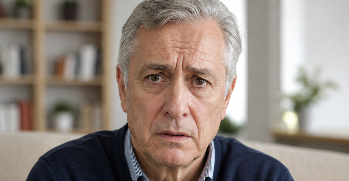 AI-generated image of a man worried about taking social security while still working.