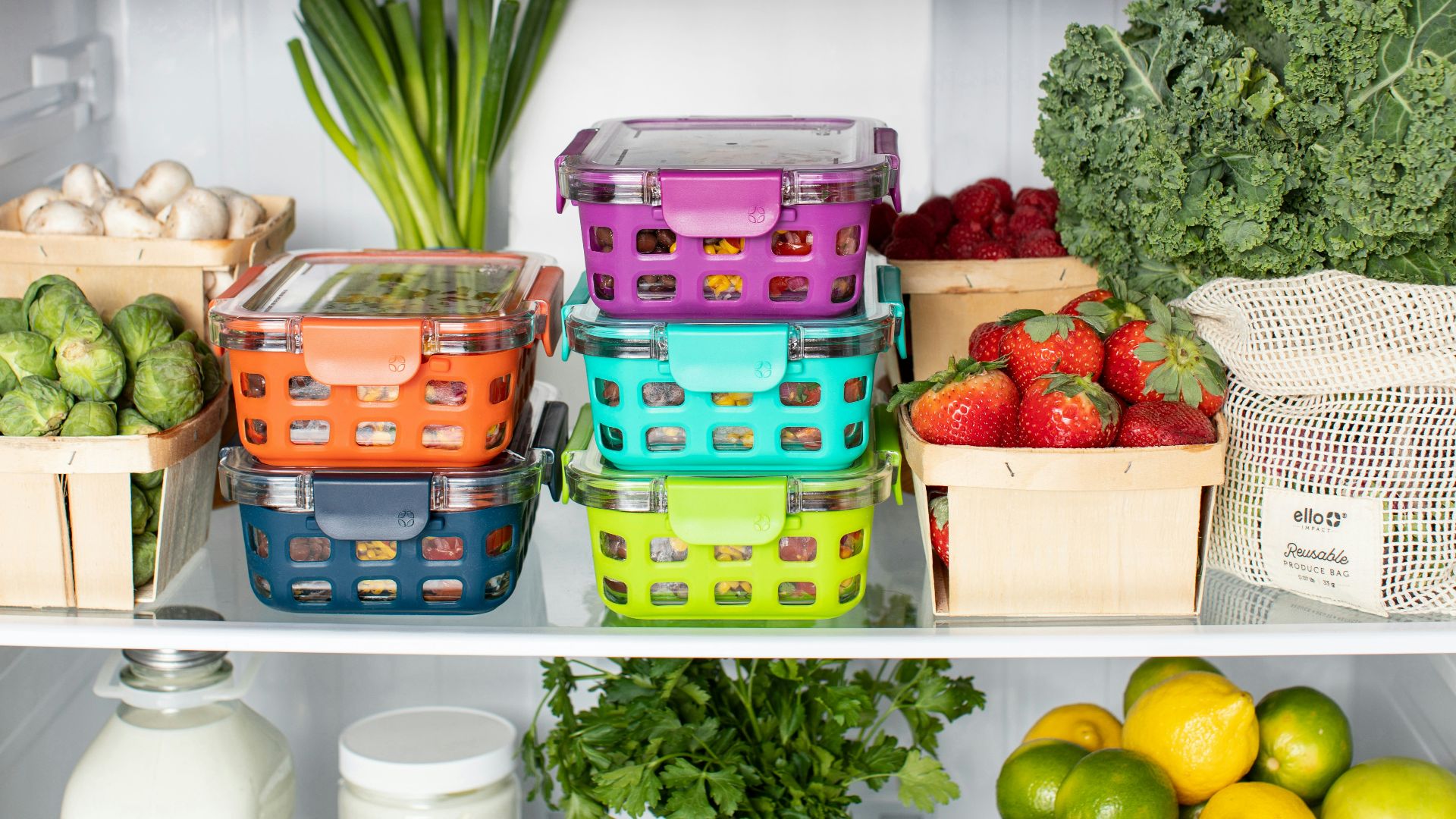 green and pink plastic container