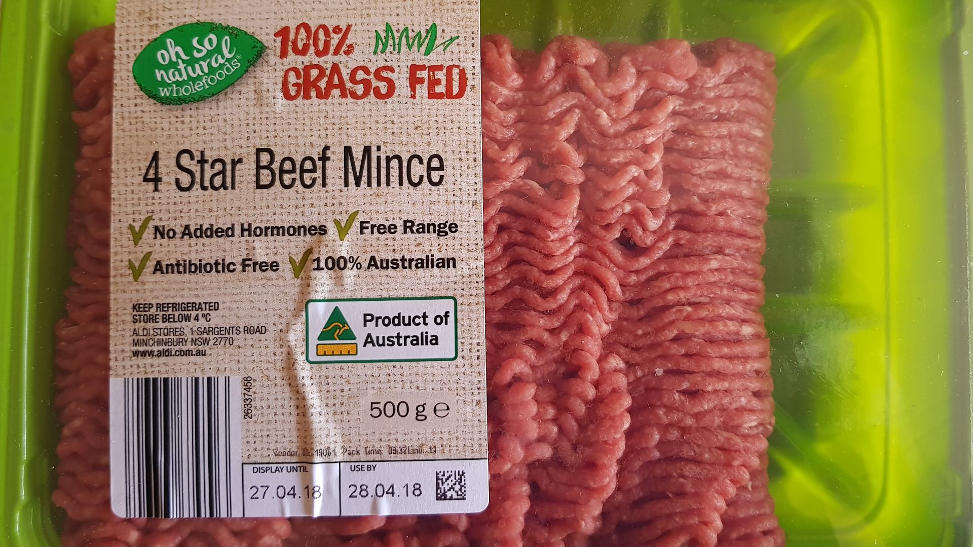 Minced beef meat