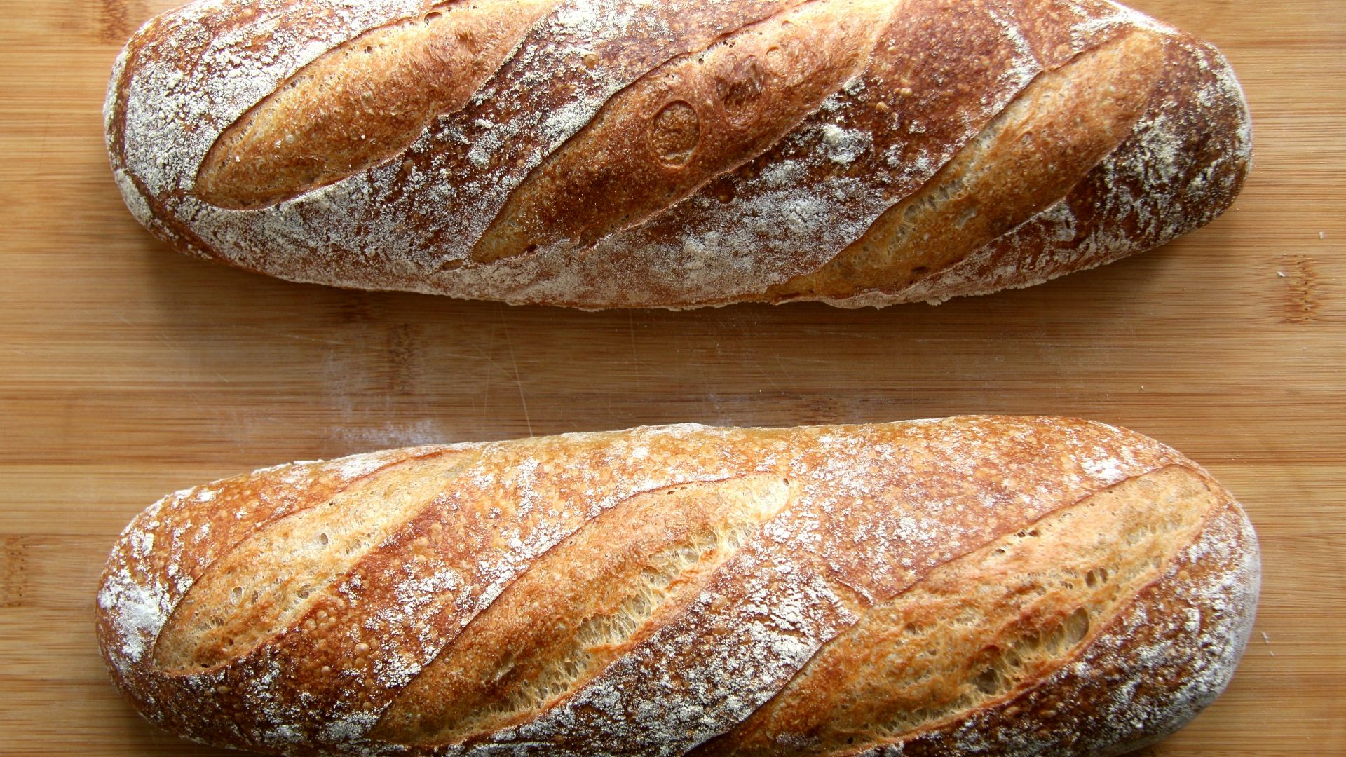 bread on brown wooden table