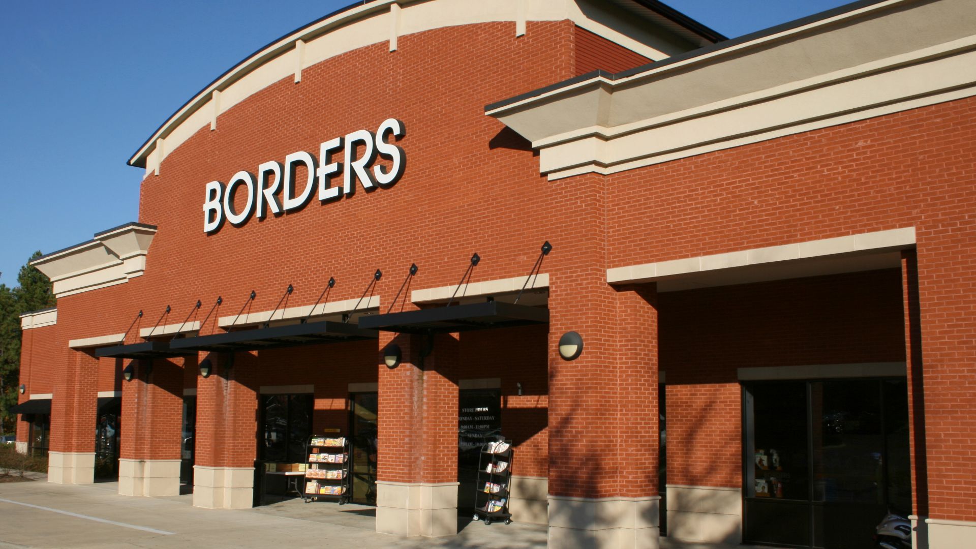 Borders Books at 1807 Fordham Boulevard in Chapel Hill, North Carolina.