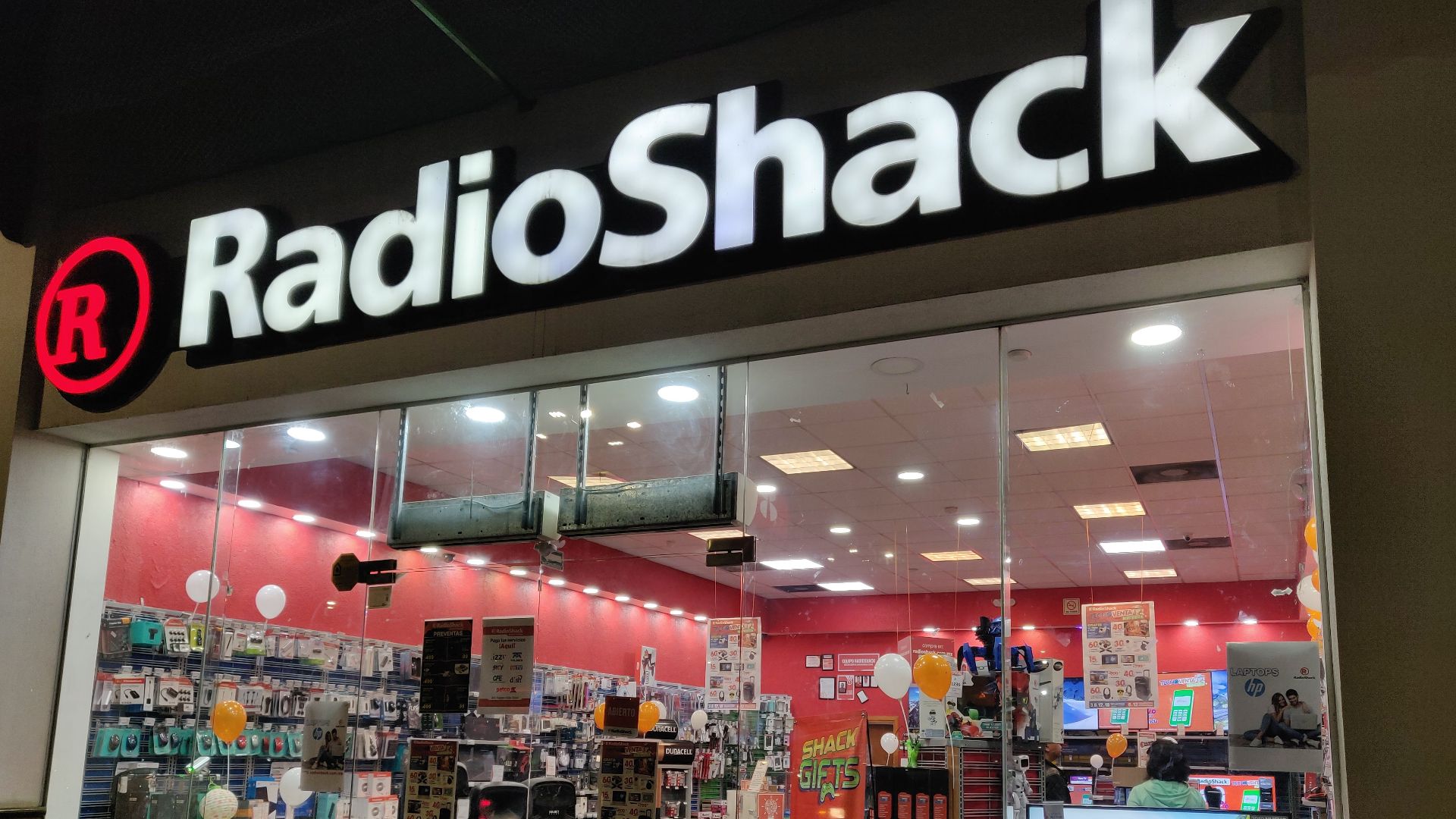 A RadioShack storefront located at Macroplaza shopping mall in Tijuana, Baja California, Mexico.
