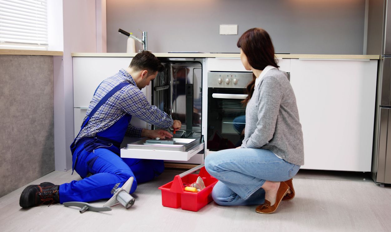 Dishwasher Machine Appliance Repair. Household Handyman Service