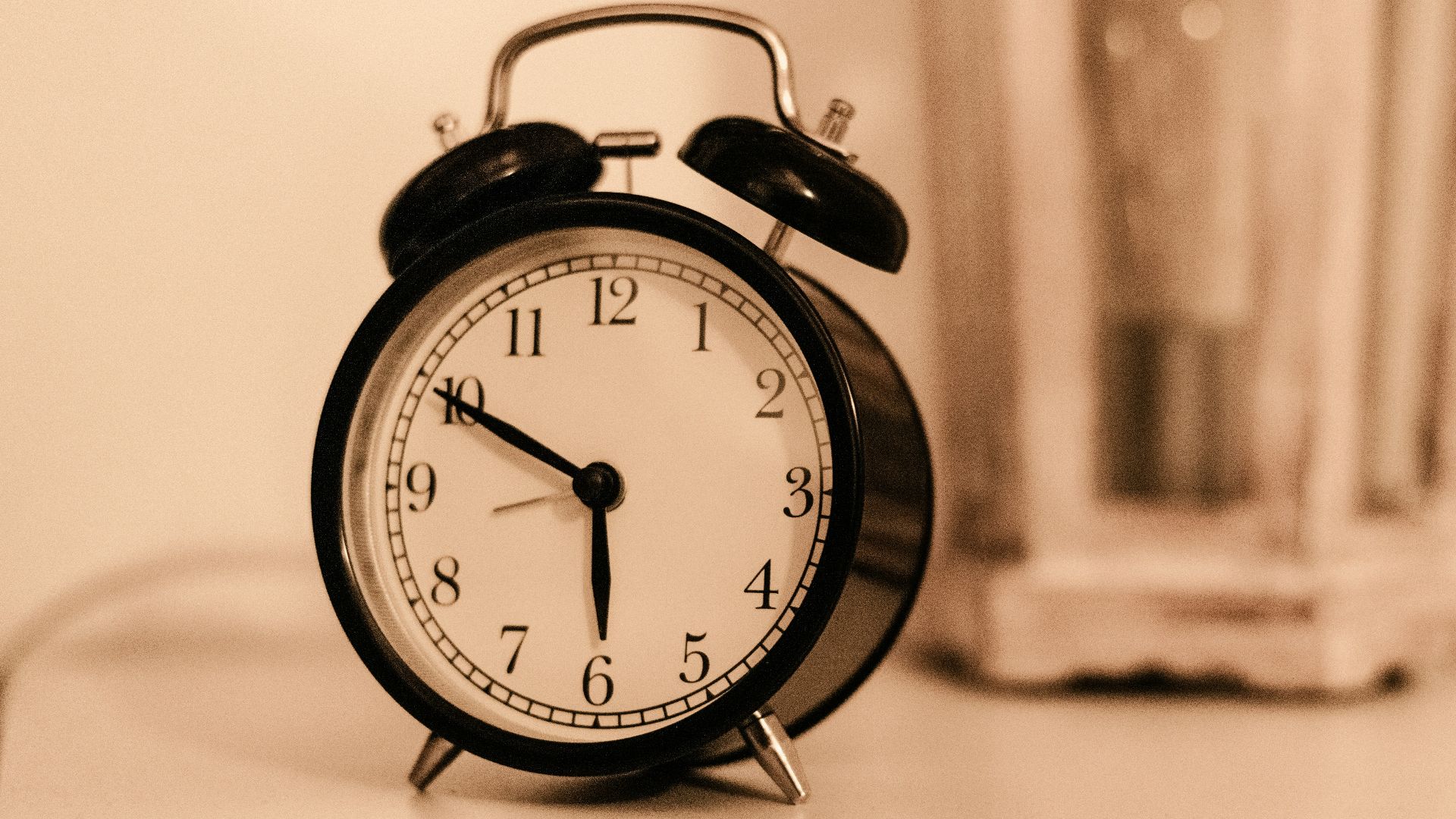 black ring bell alarm clock