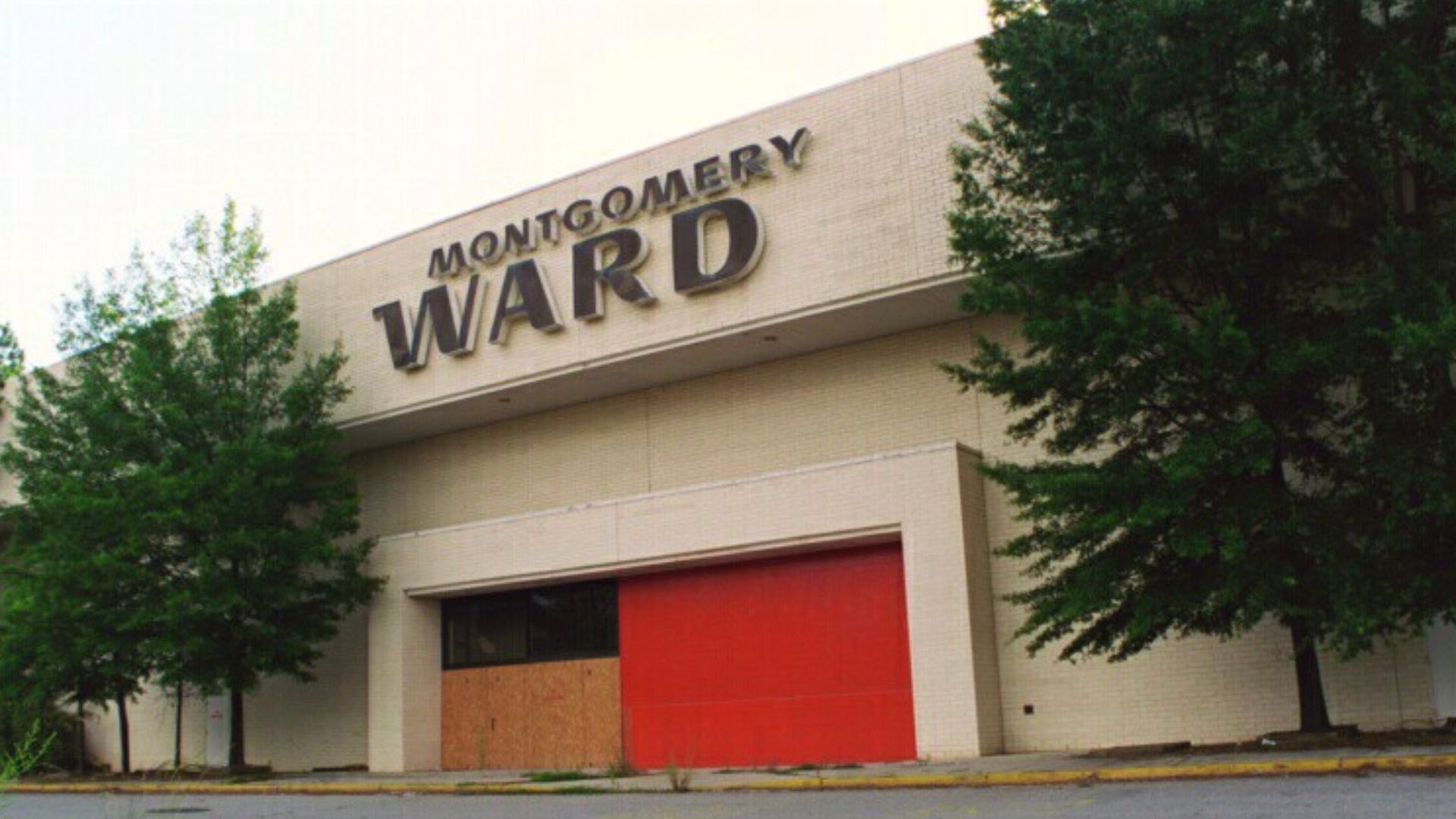 An abandonded Montgomery Ward entrance at the former Regency Mall in Augusta, Georgia.  The Ward department store opened as one of the mall's original anchors in 1978 and closed in 2001 when the company folded.