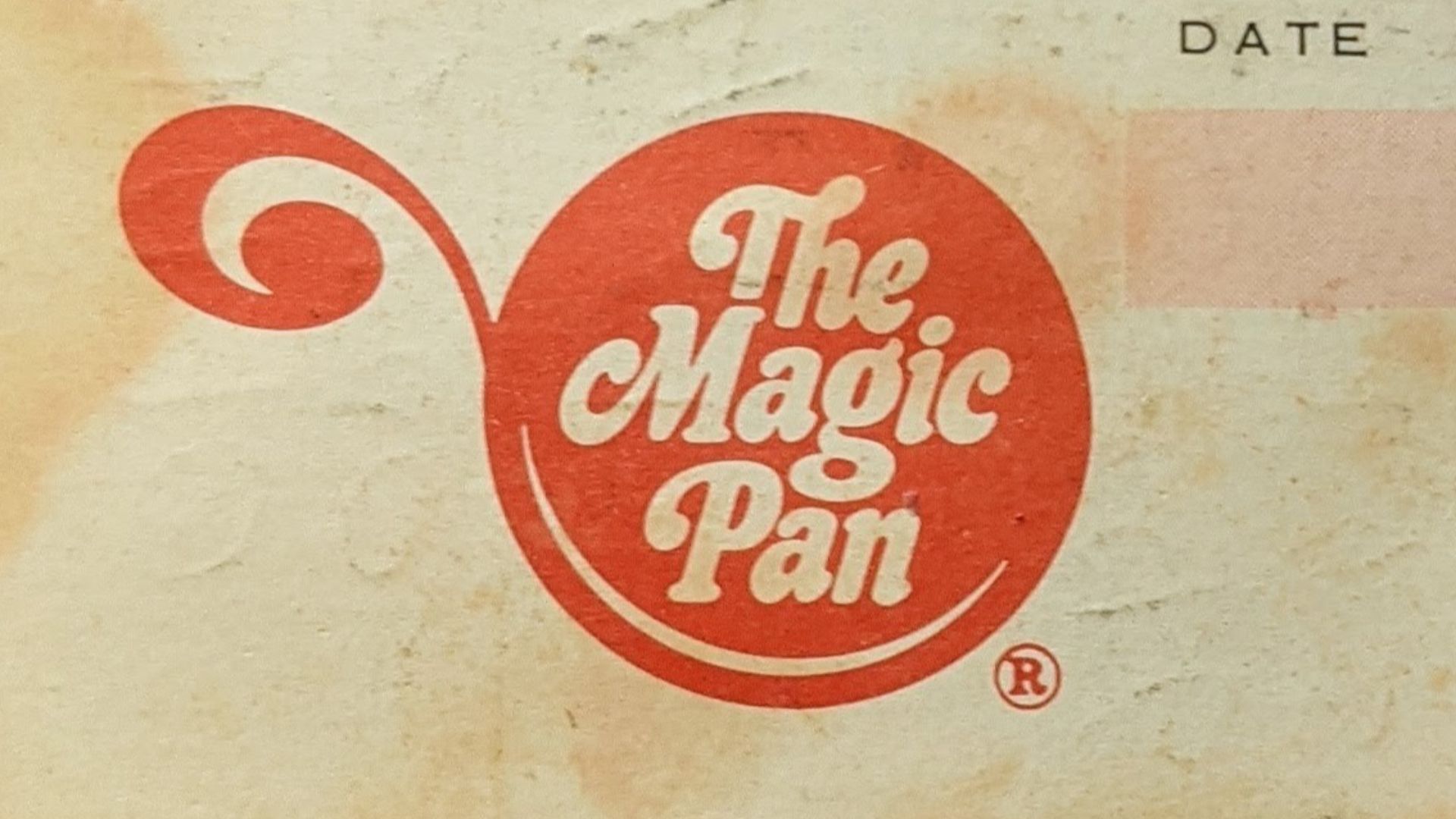 This is a The Magic Pan receipt slip from 1975.