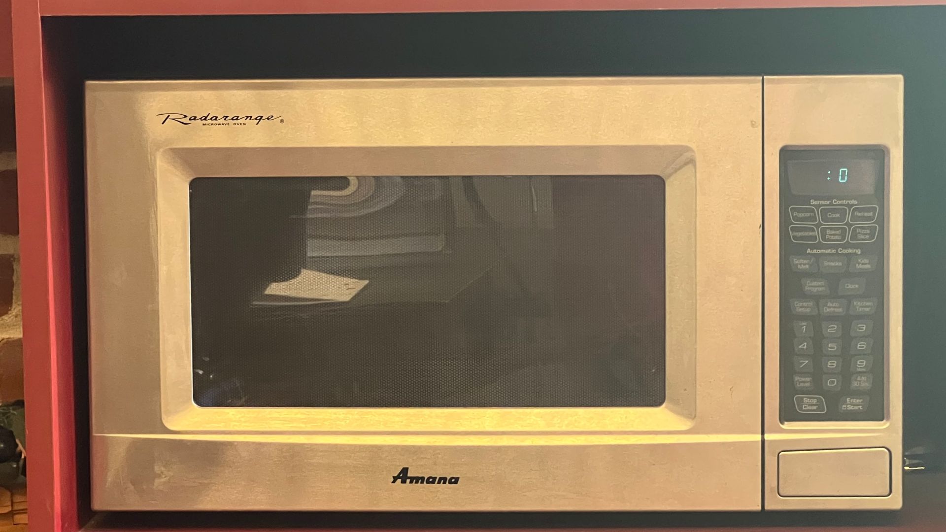 An Amana Radarange microwave oven