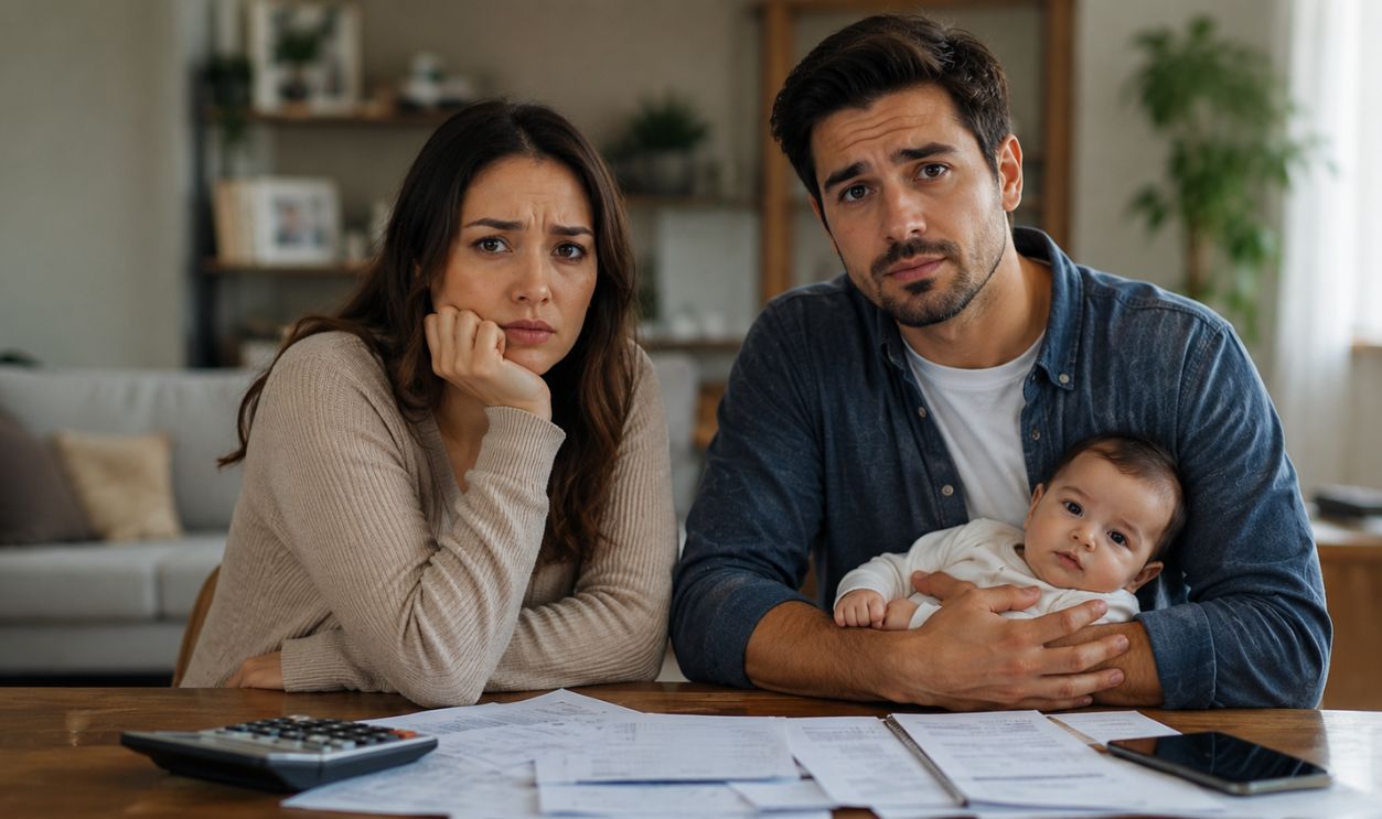 Concerned Family Reviewing Bills