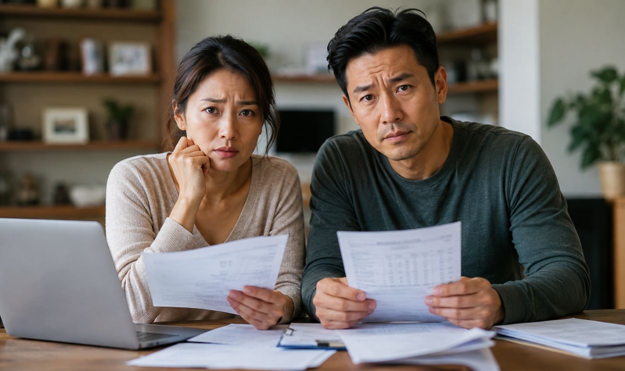 Couple Reviewing Important Documents