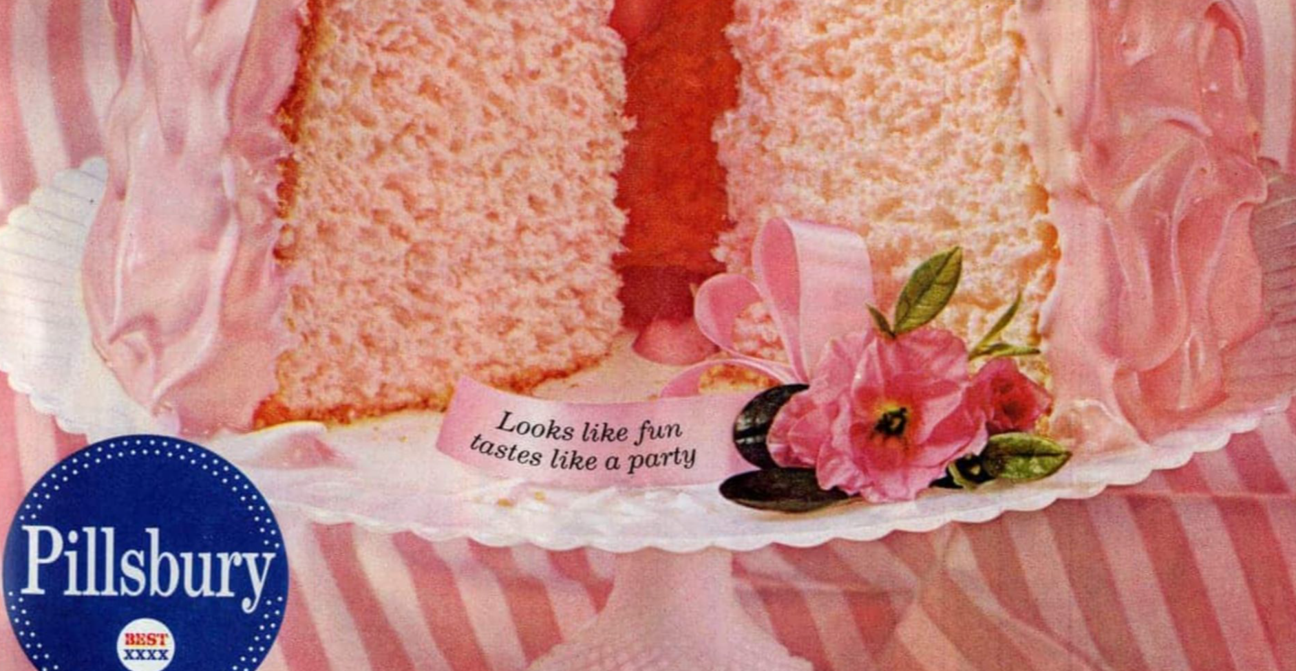 cake pink lemonade mix advertisement