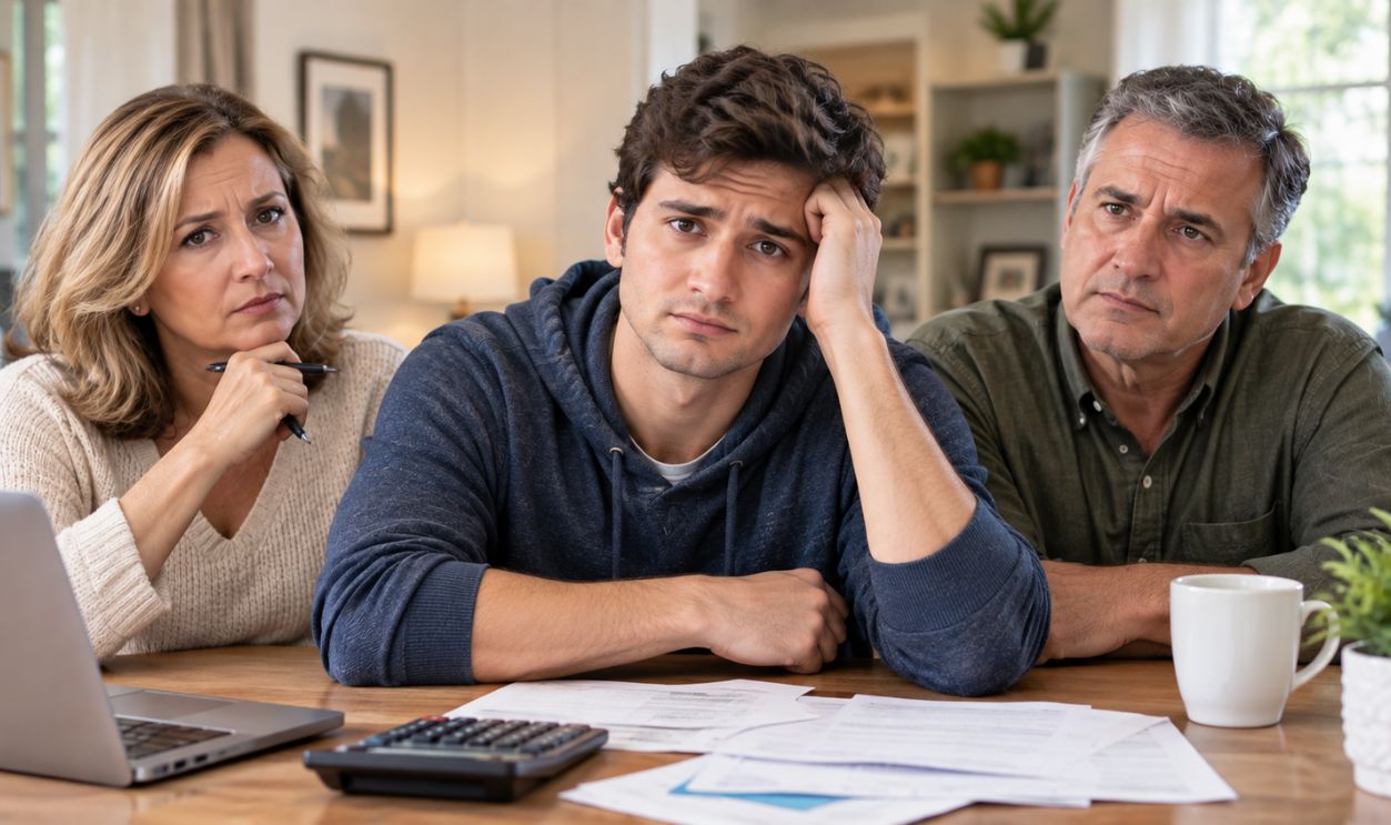 Family Financial Discussion at Home