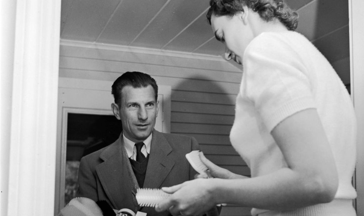 A Fuller Brush salesman