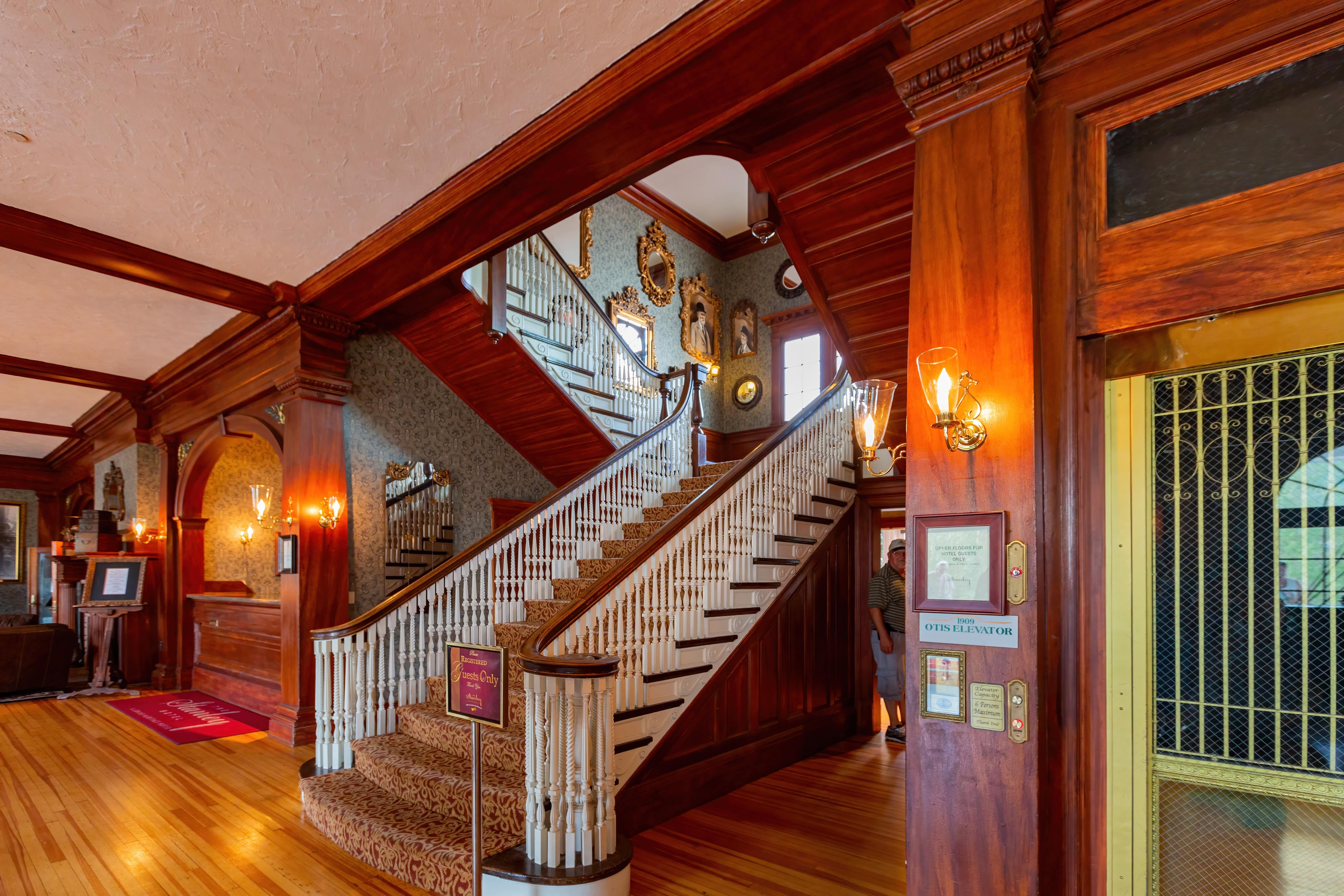 Staircase of The Stanley Hotel - Colorado
