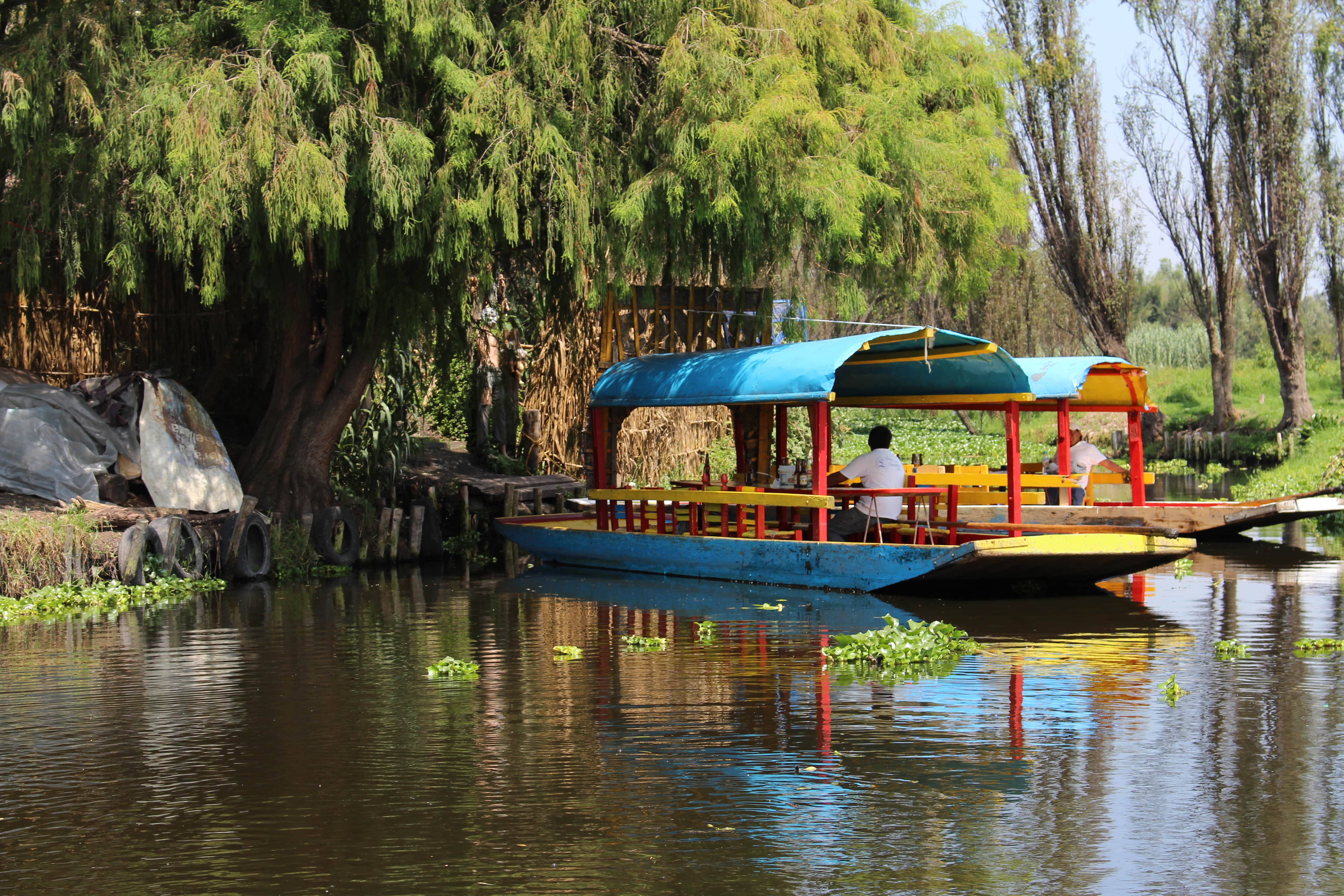 Boat at the island of the dolls