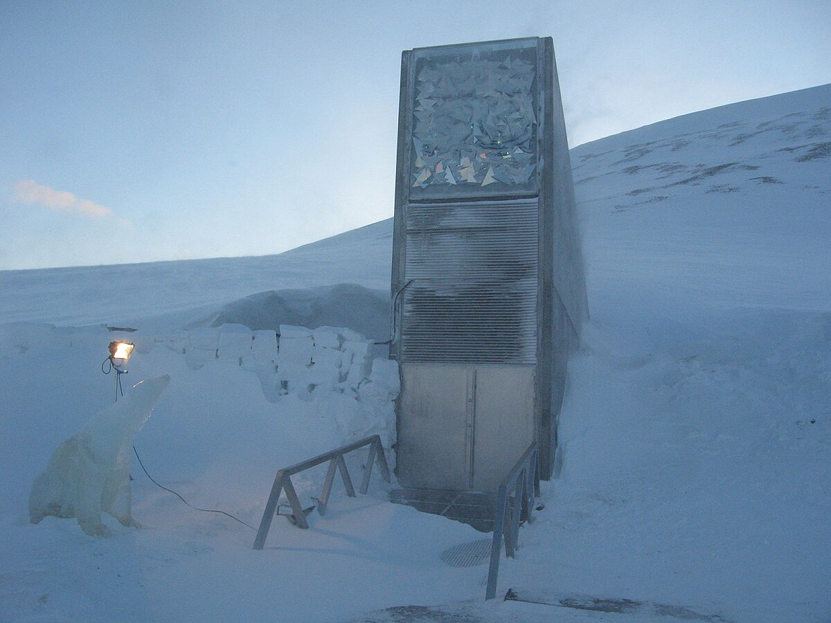 Snowy Global Seed Vault Entrance