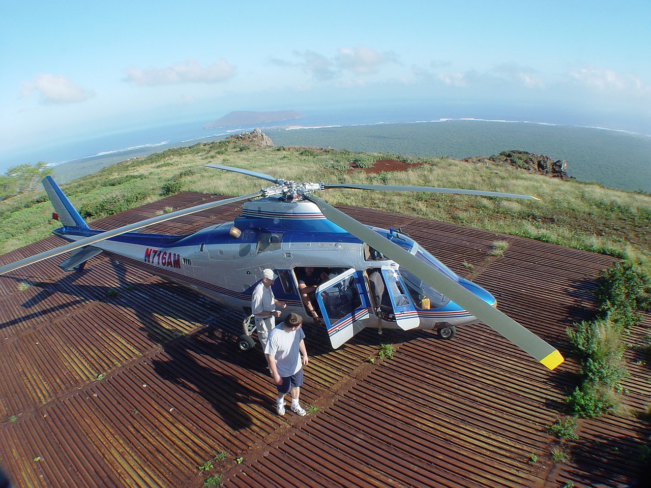 Helicopter on Niihau Island, Hawaii