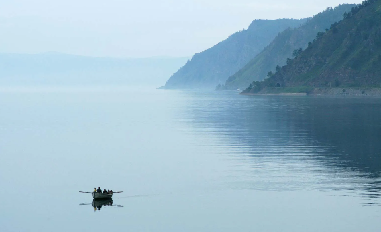 Foggy day on Lake Baikal