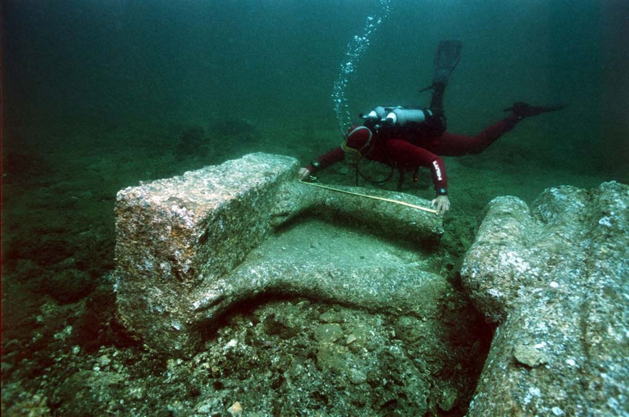 Ancient Underwater Statue in Hercleion