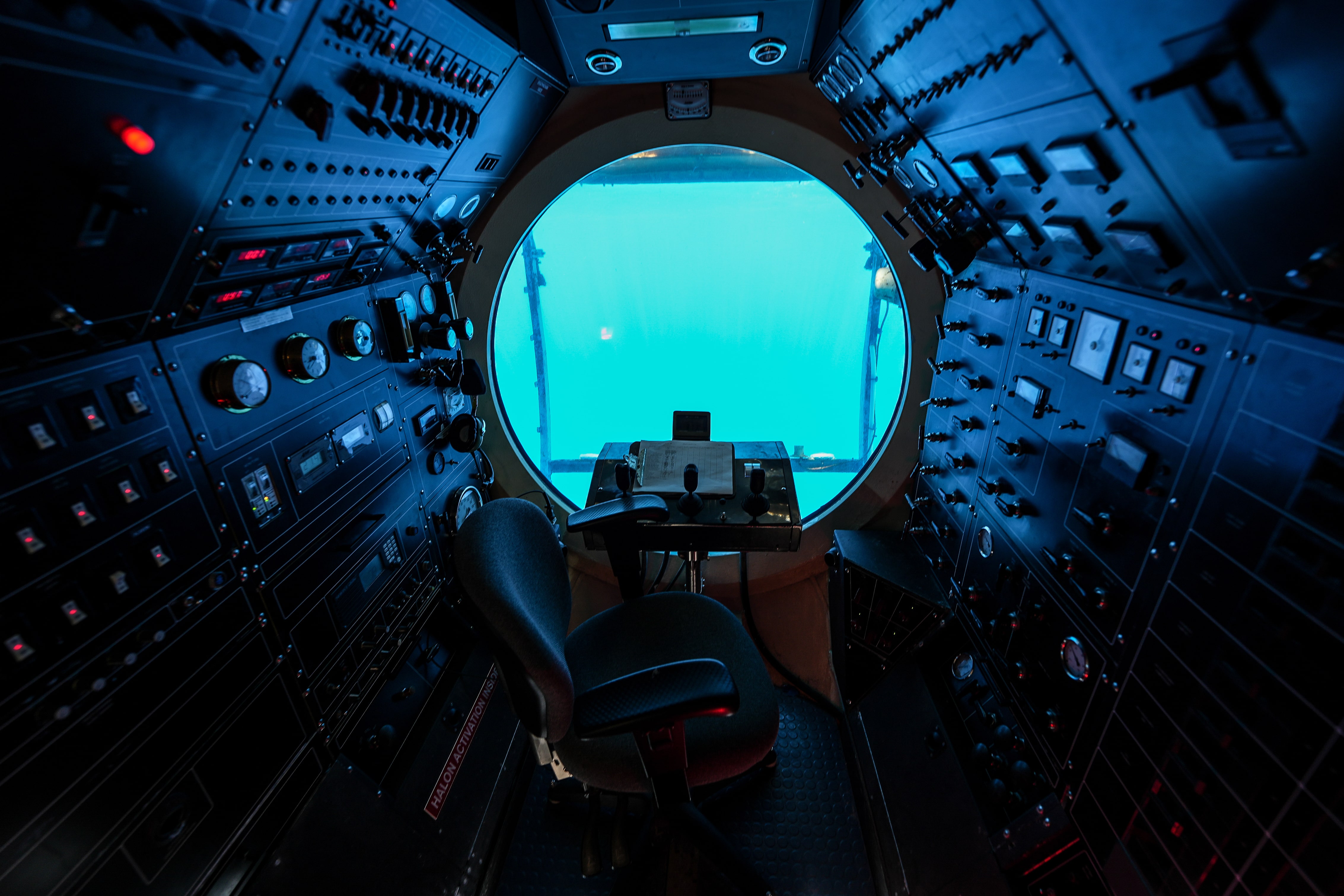 Inside of an ocean submersible