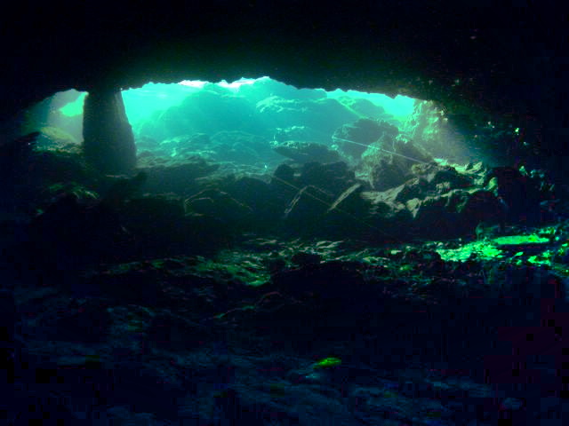 Underwater cave