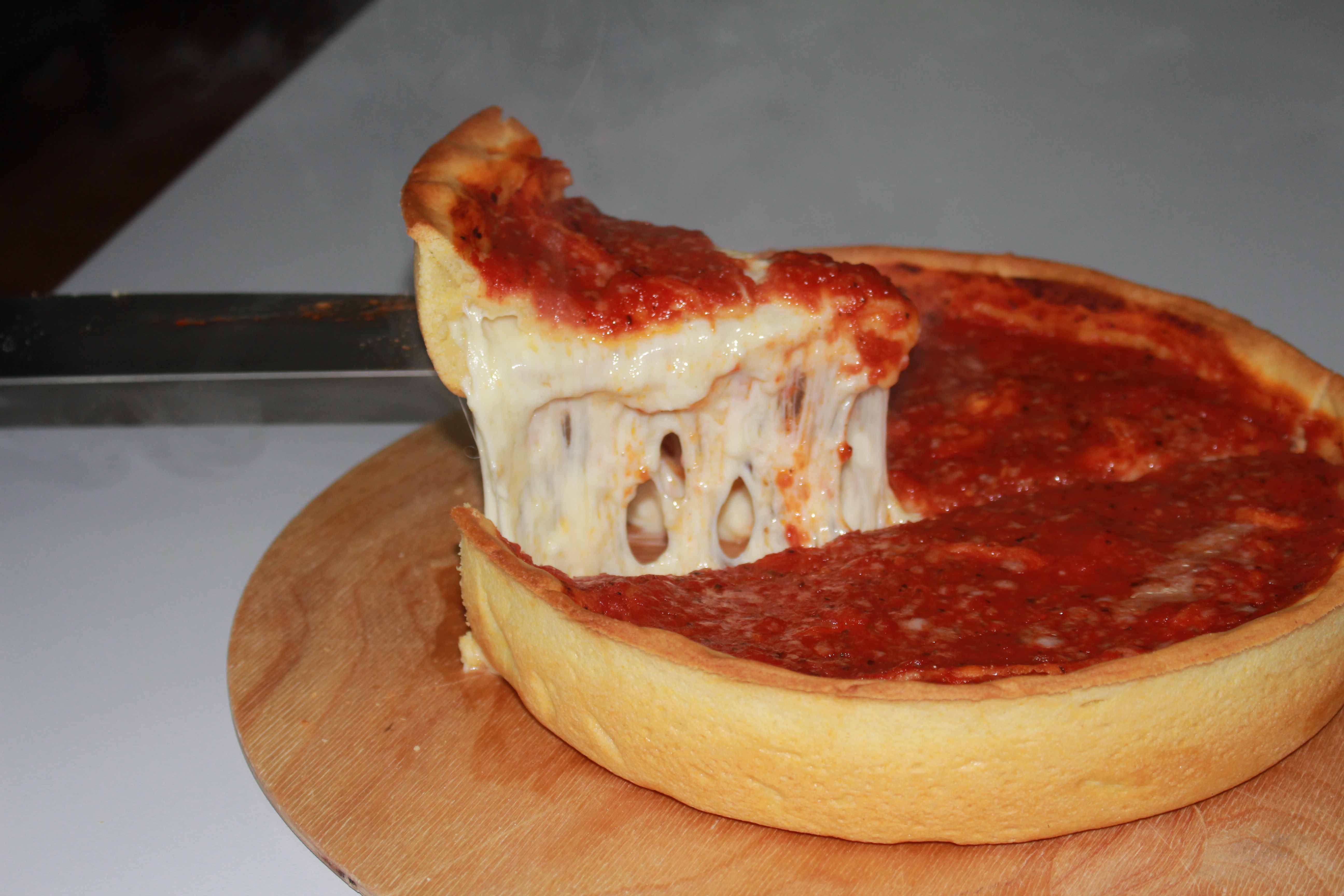 Deep dish pizza