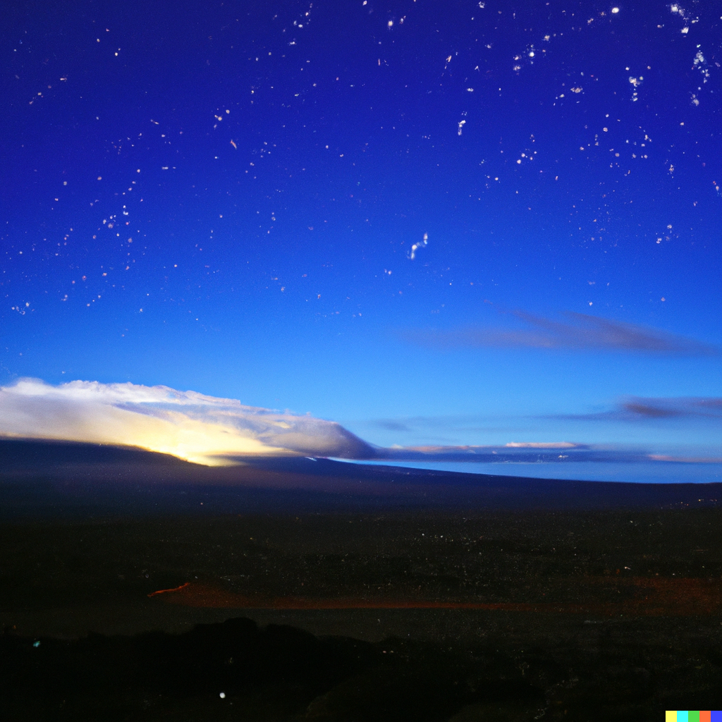 Dall·e 2023-07-10 15.28.42 - Stock Image Of Mauna Kea, Hawaii At Night With Stars