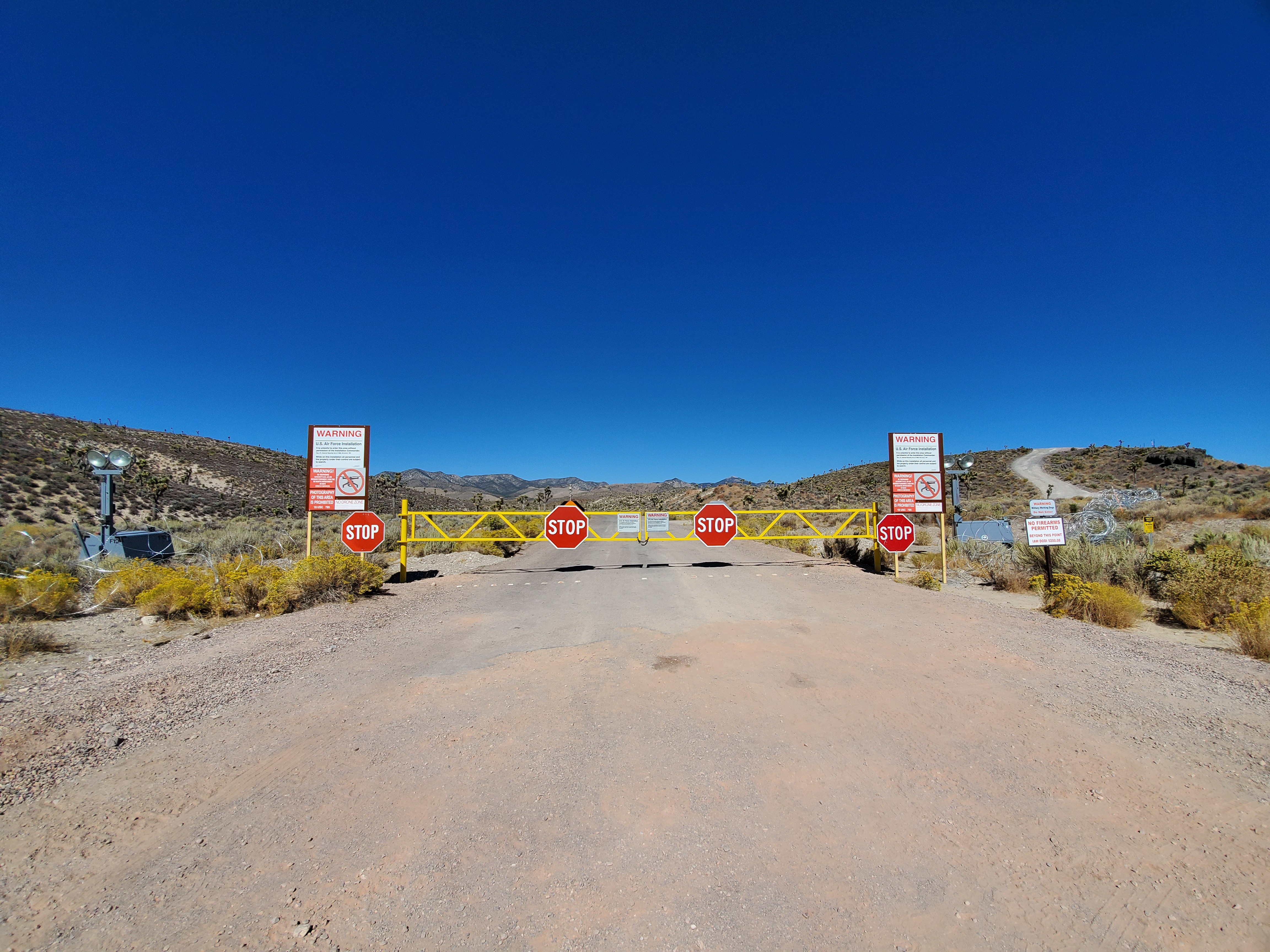The main gate at Area 51