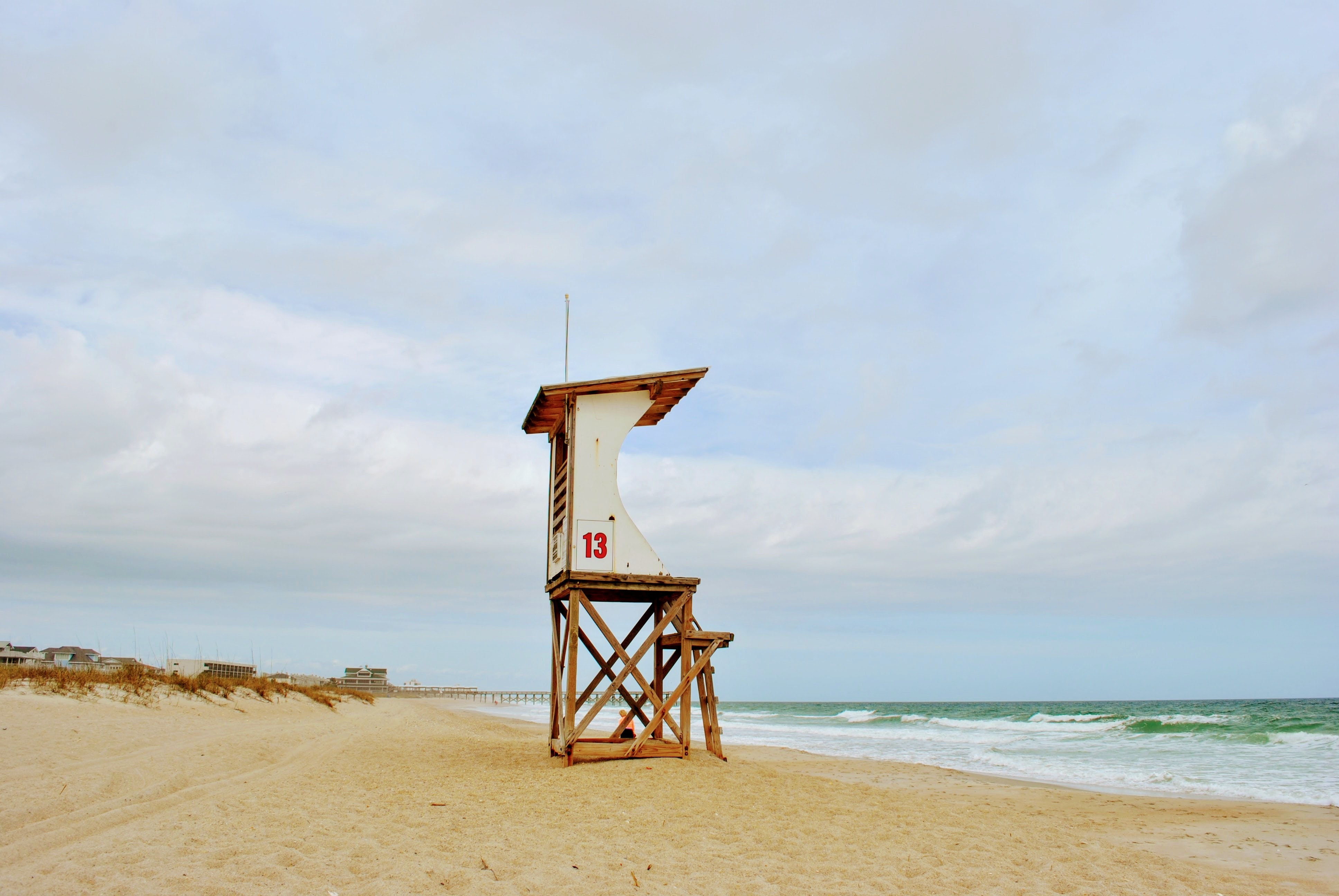Lifeguard tower on beach