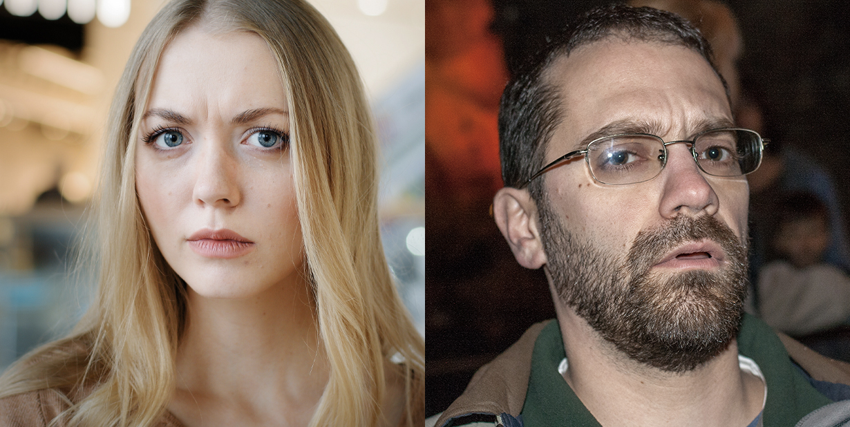 confused people split image