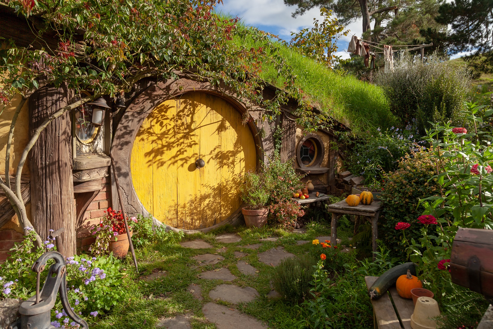 Hobbit House of Samwise Gamgee in Hobbiton the Shire.