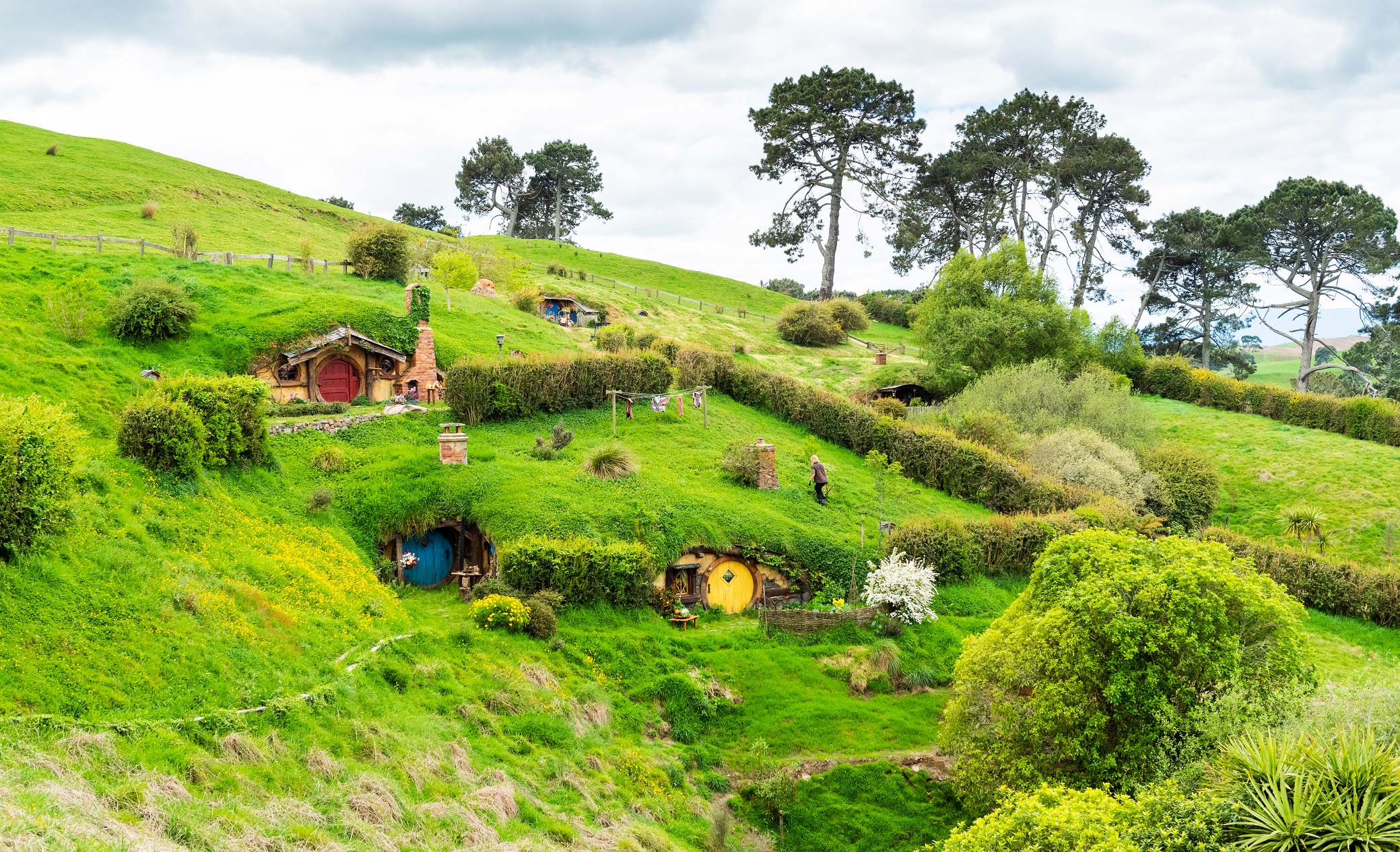 Landscape of the Hobbiton Movie Set (New Zealand) - 2018