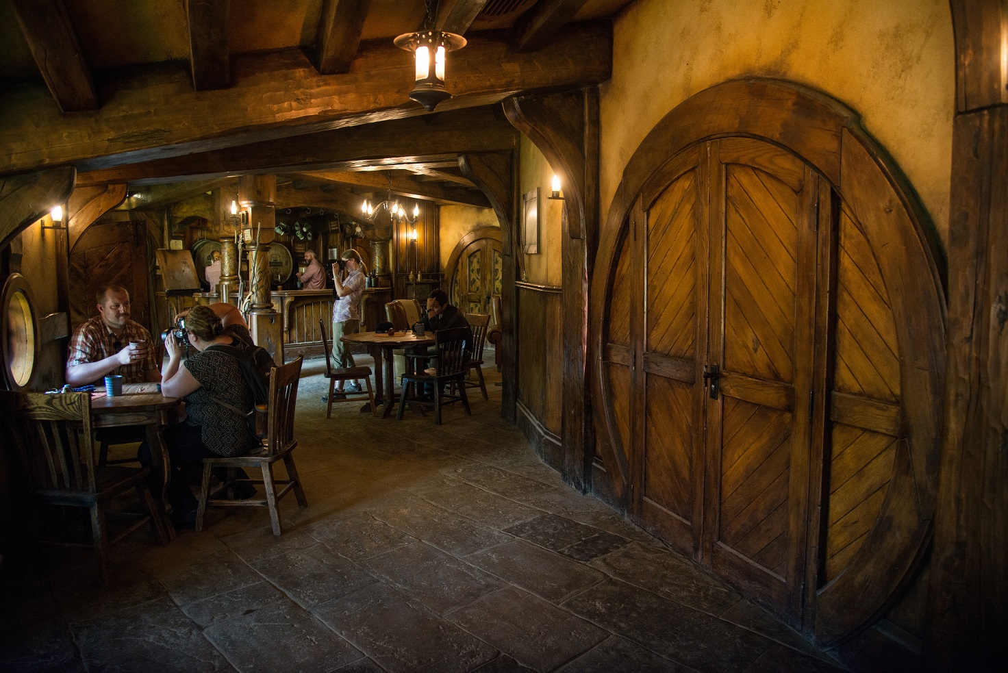 The Green Dragon pub is only accessible as part of a tour of Hobbiton - 2017