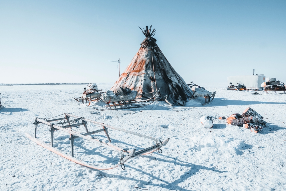 large tents of Nenets tribe