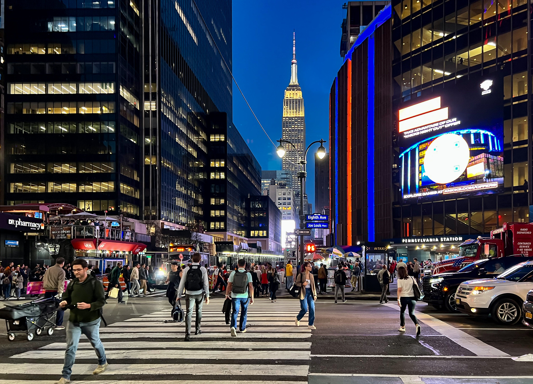 Madison Square Garden and the Empire State building in midtown Manhattan - 2022