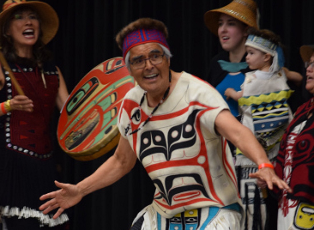 A Haida dances in full regalia. - 2016