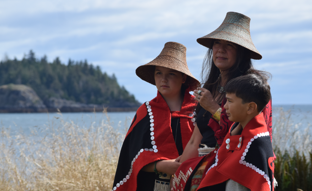 Haida mom and kids