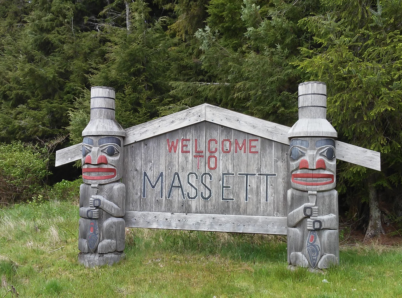 Welcome to Masset, Haida Gwaii sign - 2019