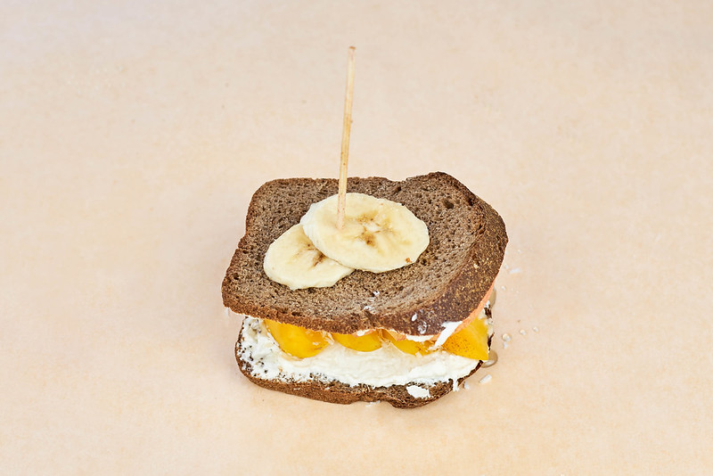 Close-up Photo Tasty fruit-based sandwich