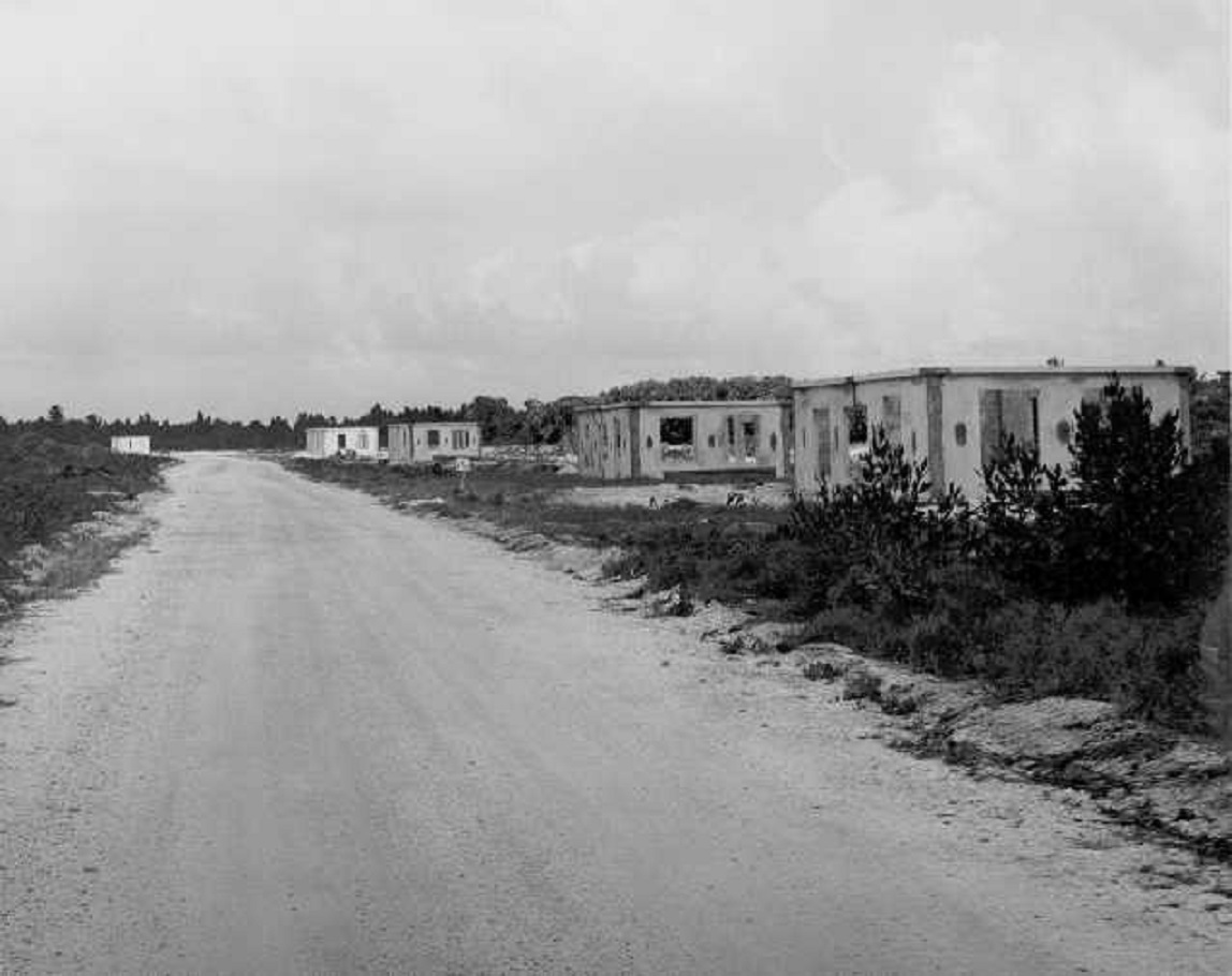 Construction of houses in Bikini Atoll - 1971
