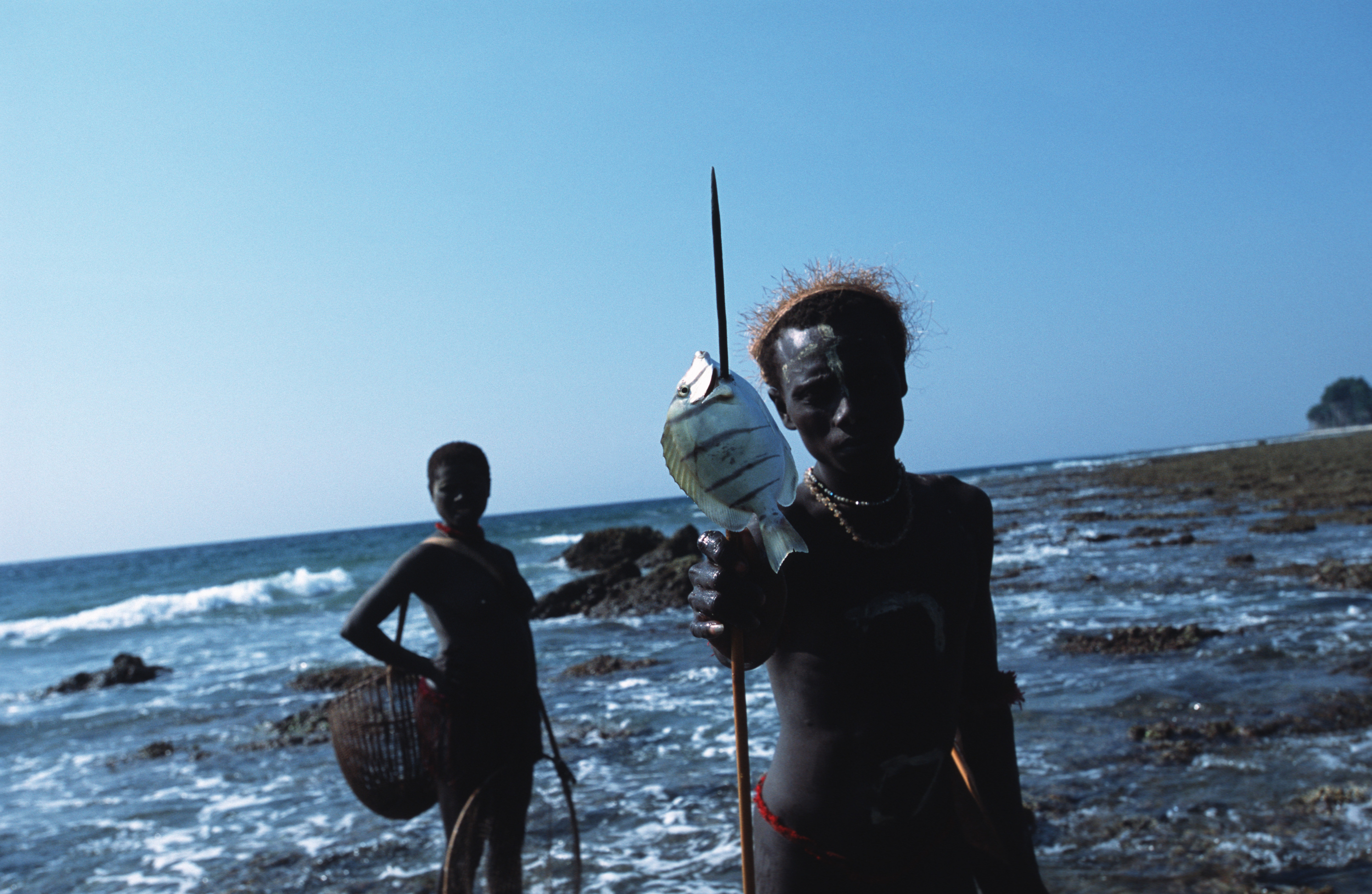 Tribe members fishing