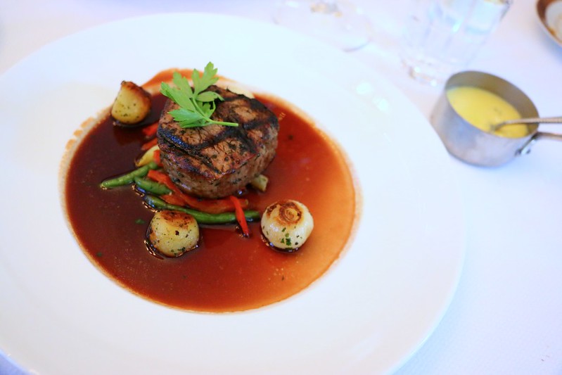 Food served in a white plate